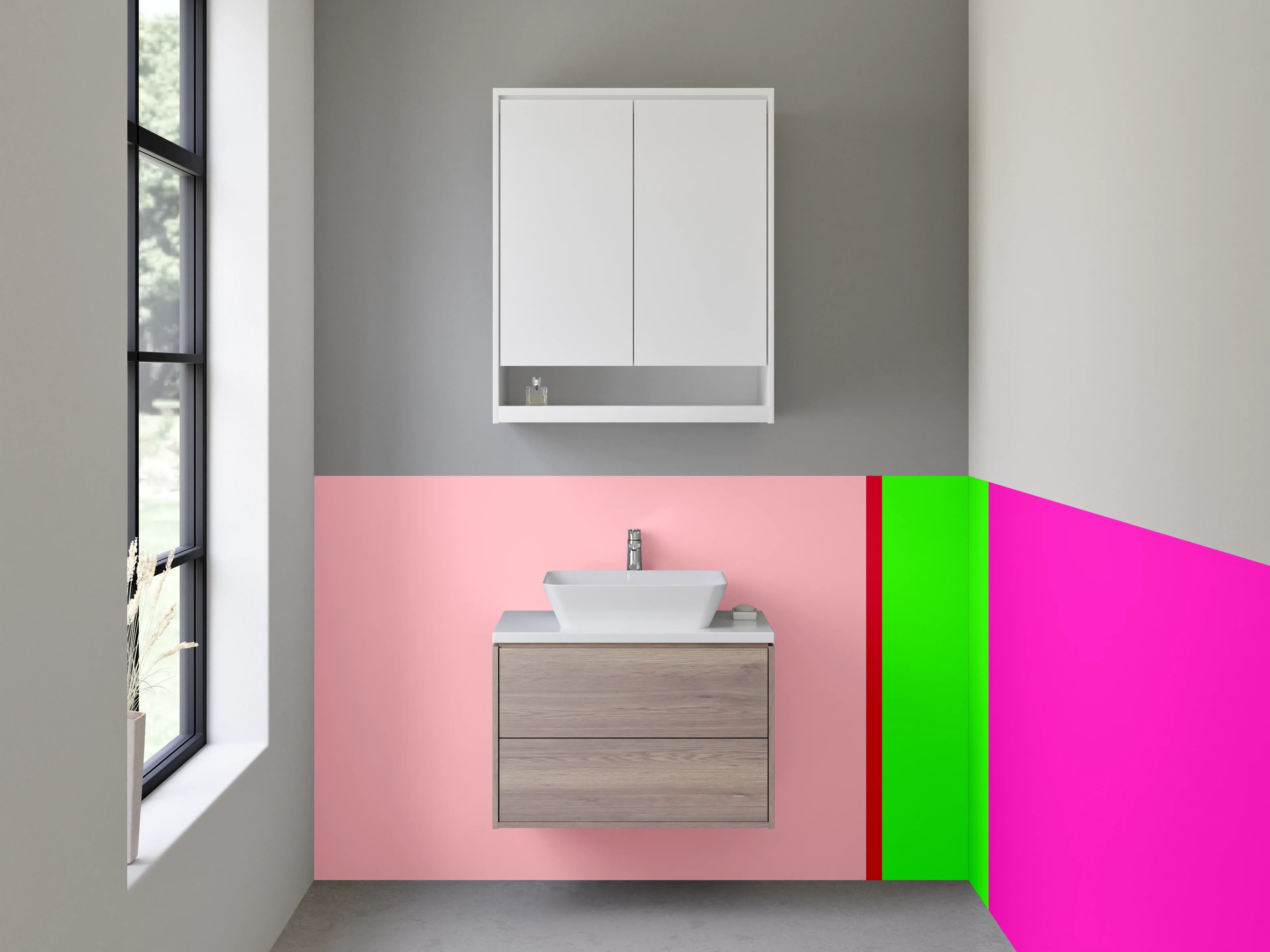 Waschbecken-Rückwand - Stylische Grautöne für dein Badezimmer