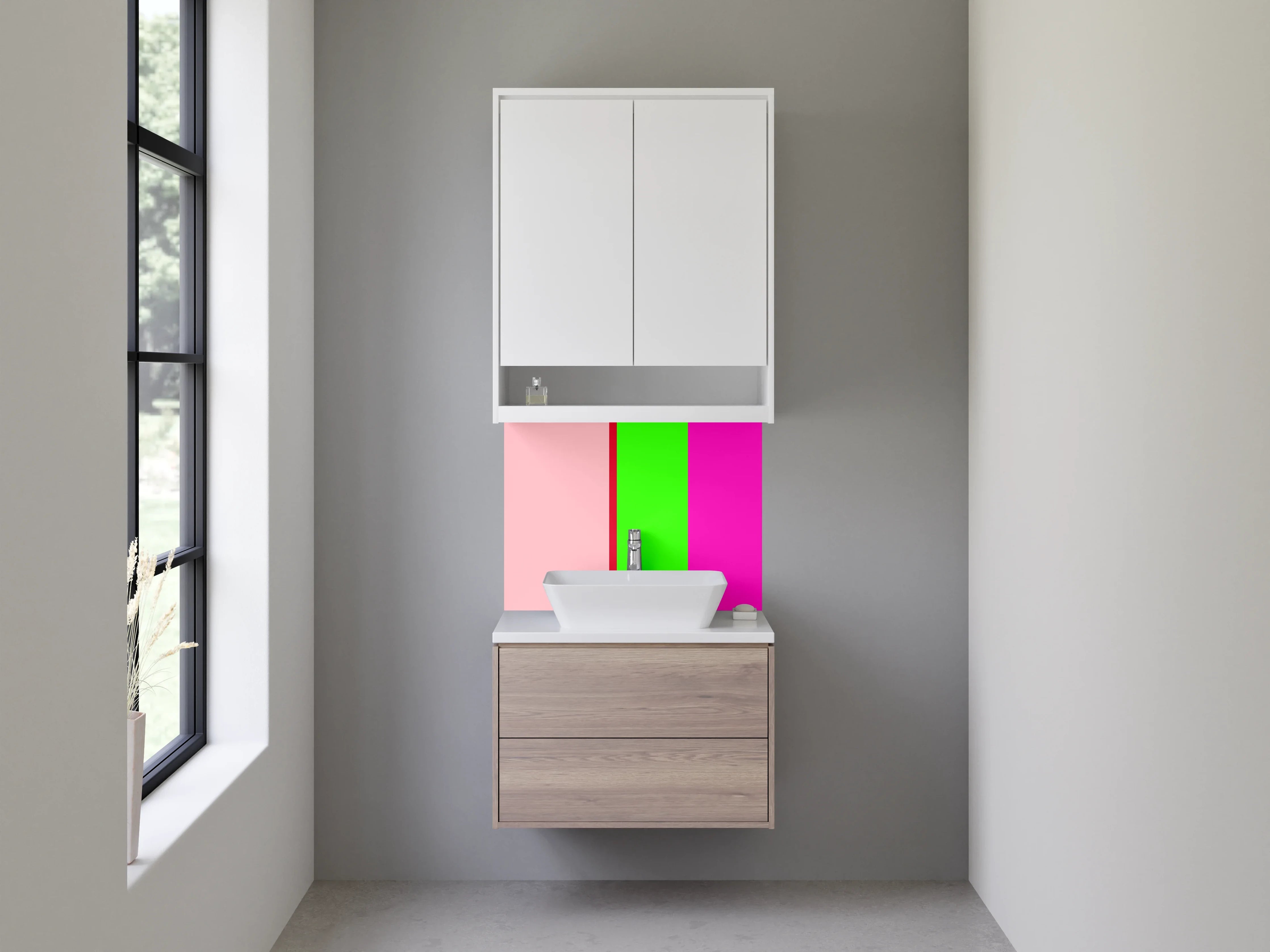 Waschbecken-Rückwand - Stylische Grautöne für dein Badezimmer