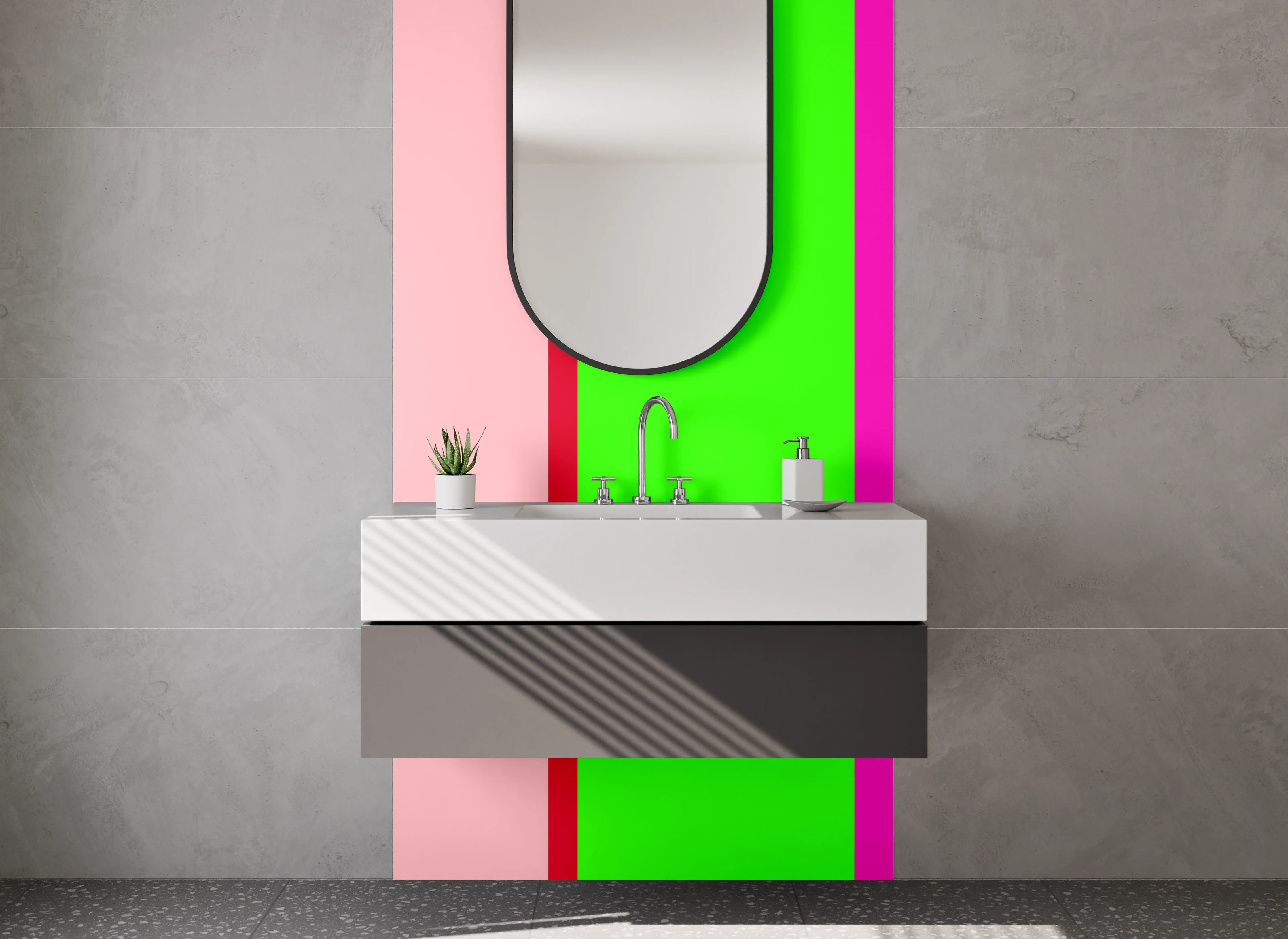 Waschbecken-Rückwand - Stylische Grautöne für dein Badezimmer