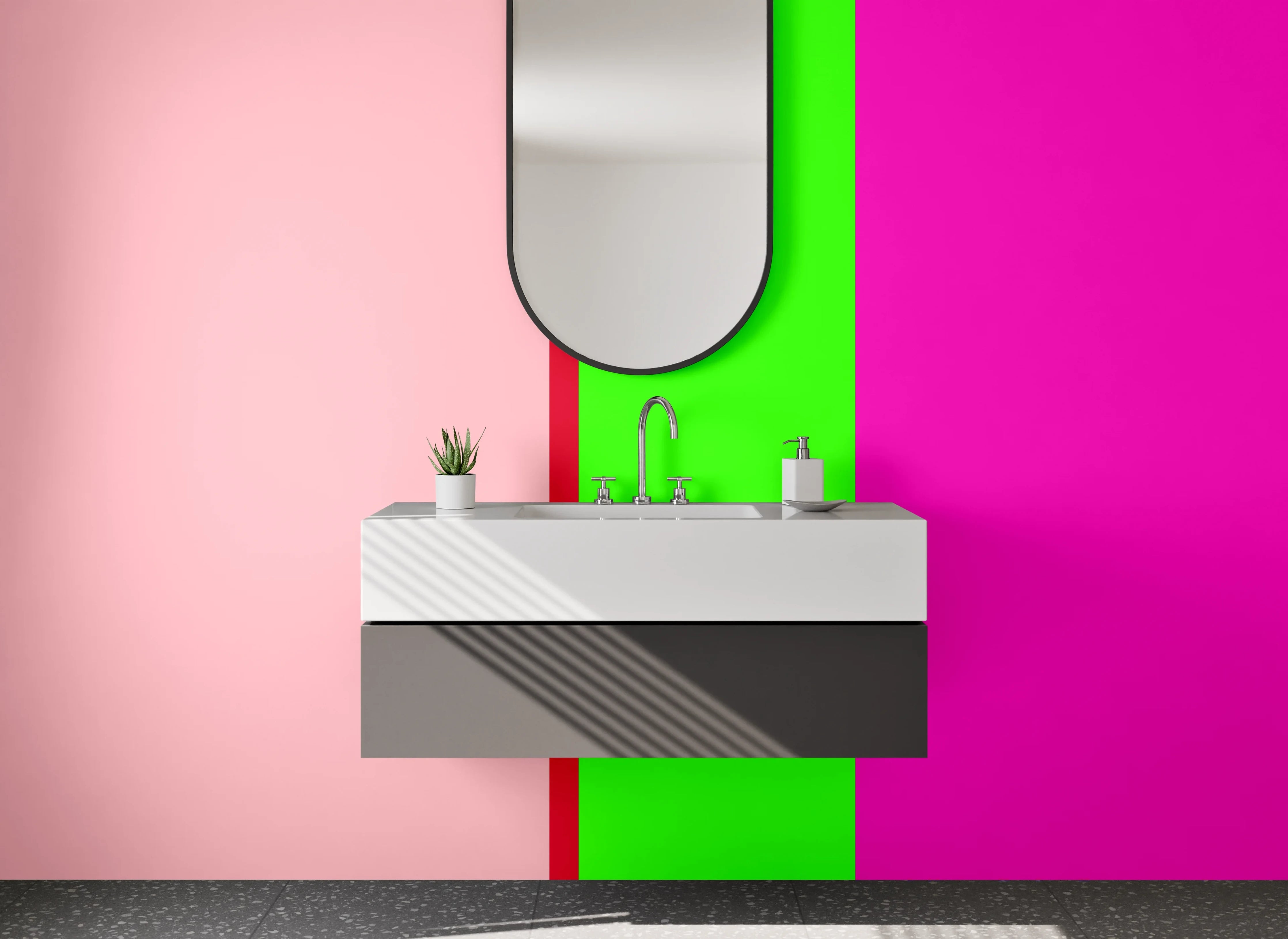 Waschbecken-Rückwand - Stylische Grautöne für dein Badezimmer