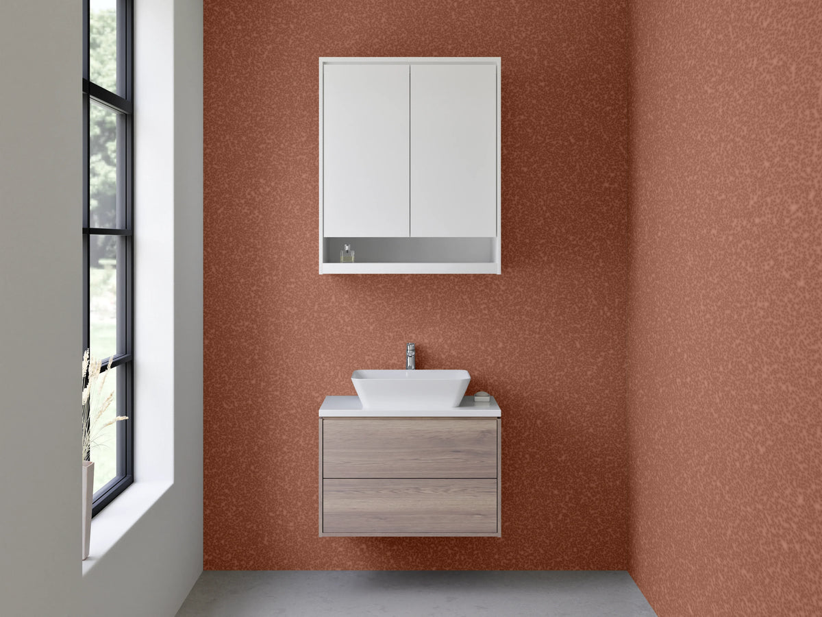 Waschbecken-Rückwand - Terrakotta Uni-Design für Rückwände