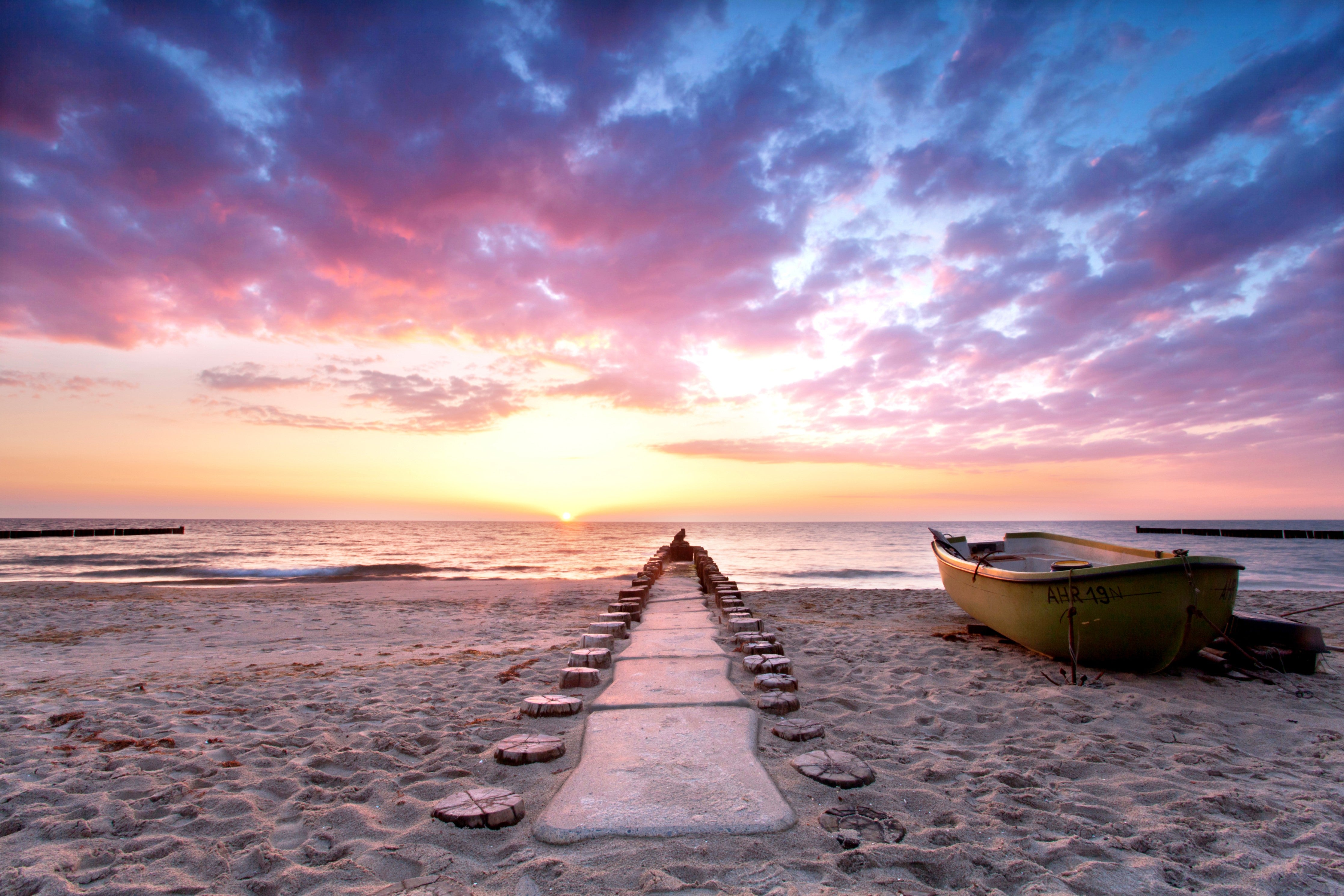 Waschbecken-Rückwand-Traumhafter Sonnenuntergang am Meer