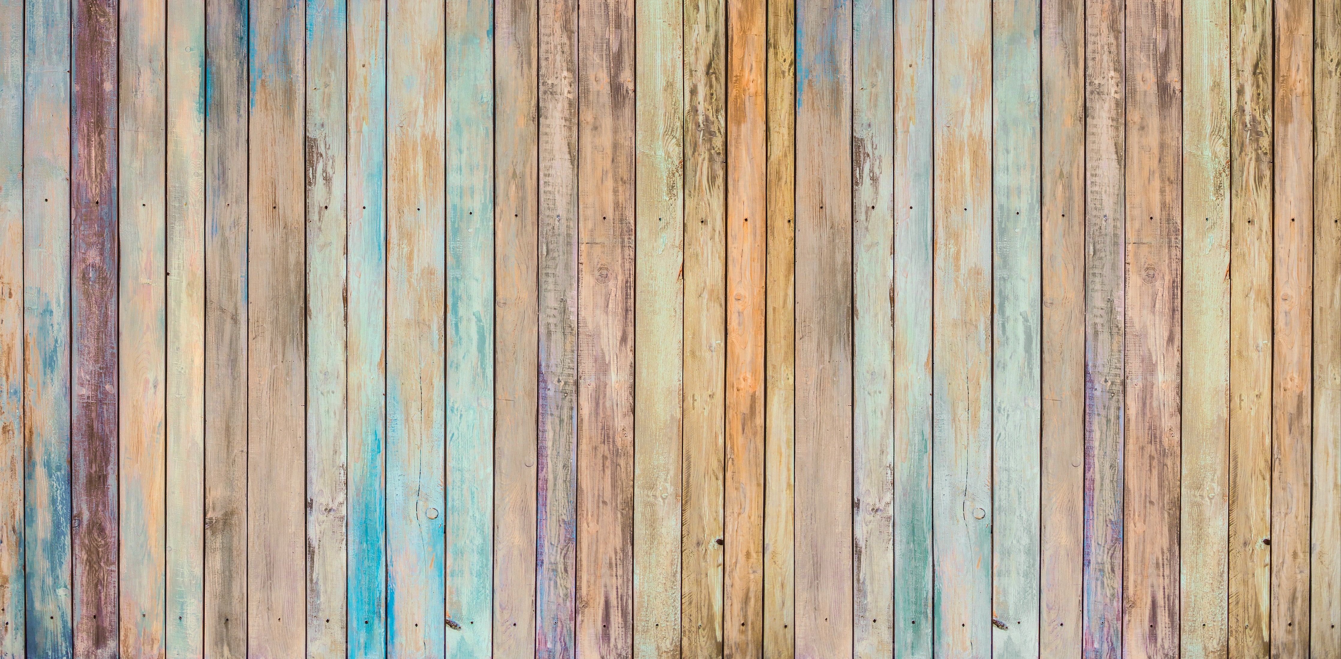 Waschbecken-Rückwand-Vintage Holzoptik bunt Pastell