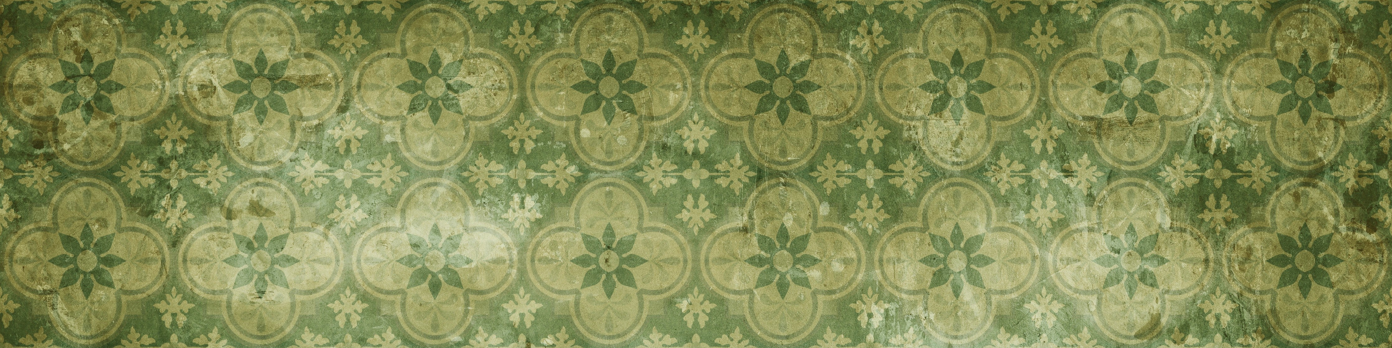 Waschbecken-Rückwand-Vintage Ornament Muster Grün