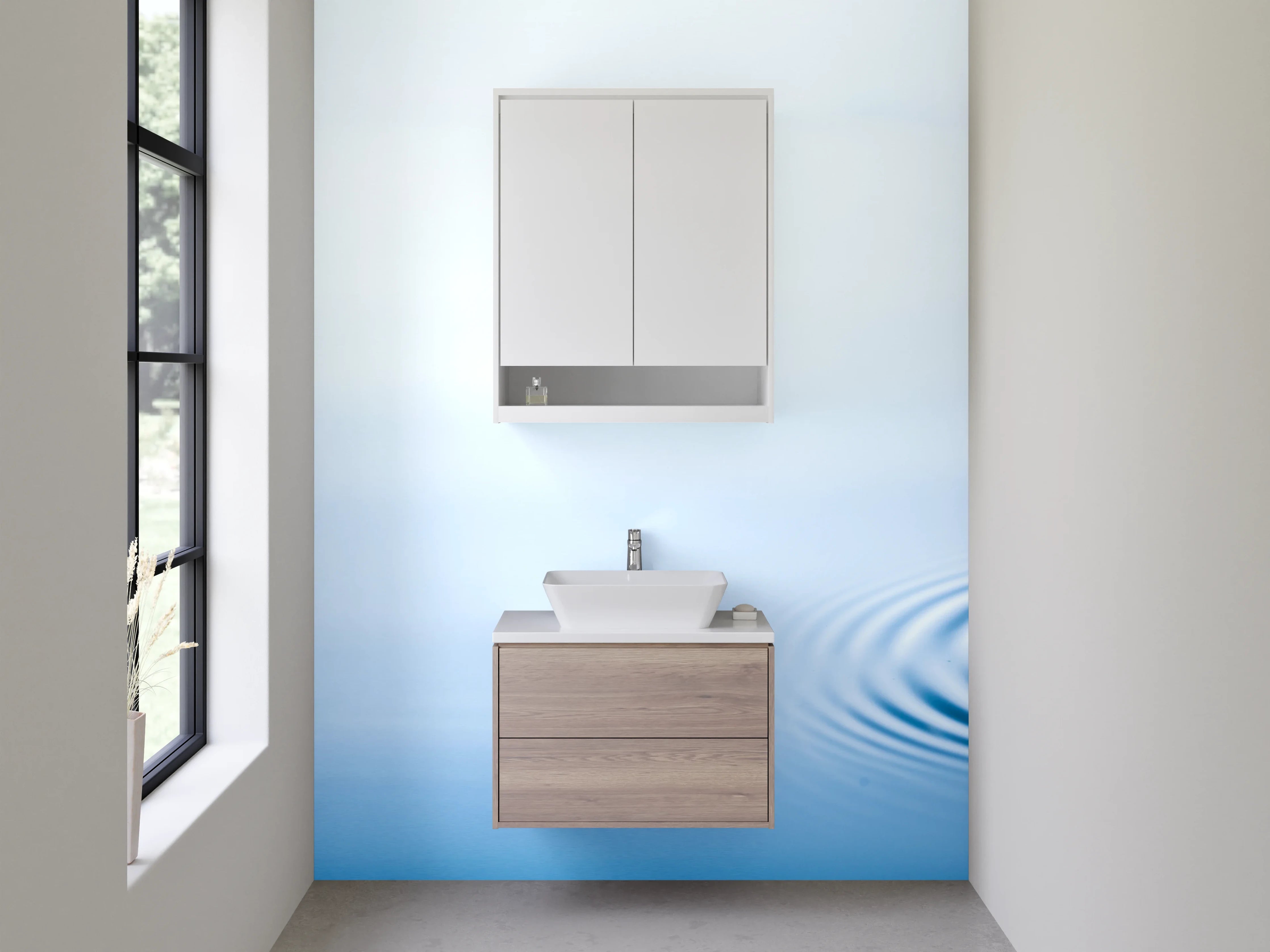 Waschbecken-Rückwand - Wassertropfen Splash – Modernes Fotomotiv