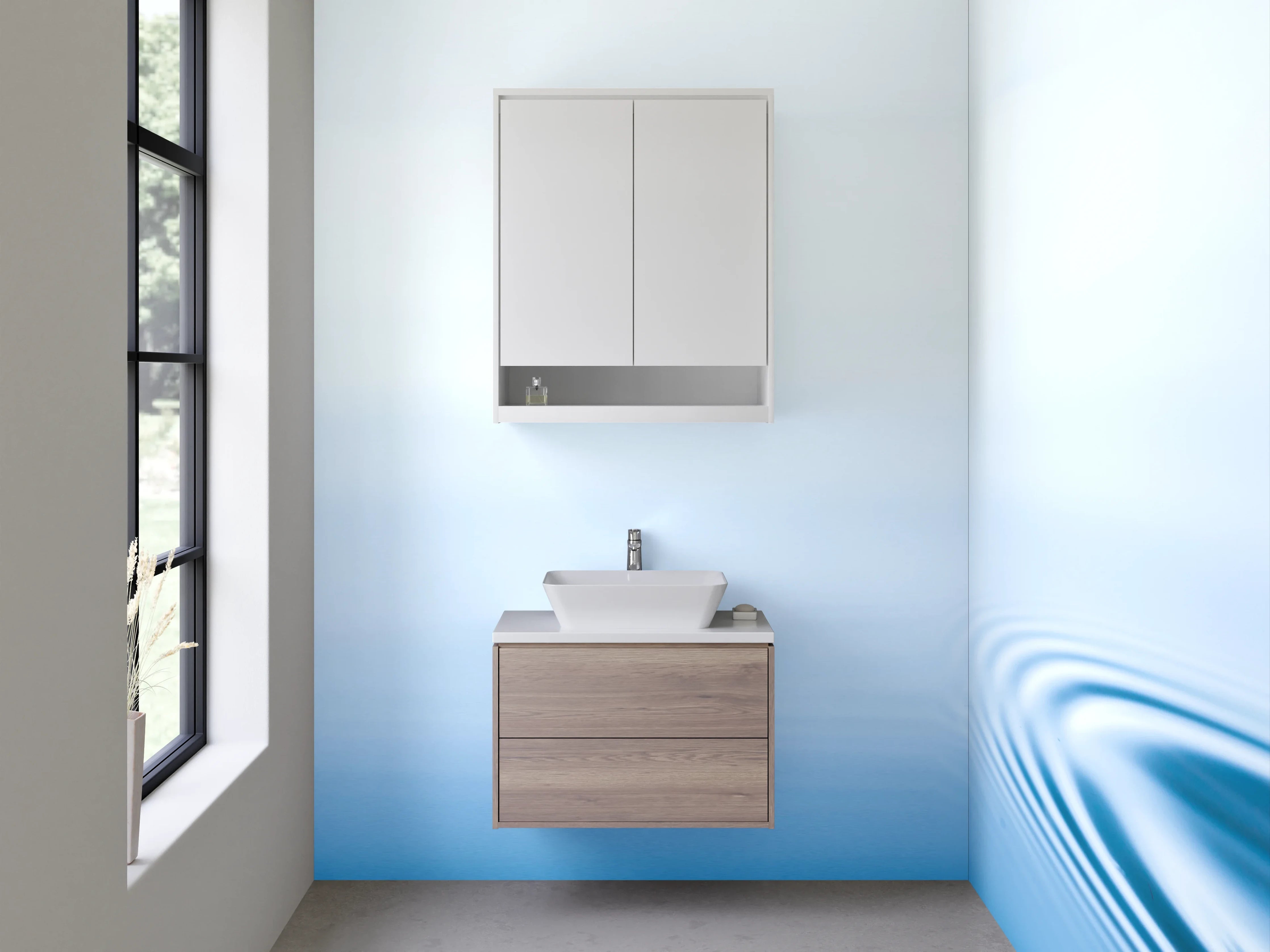 Waschbecken-Rückwand - Wassertropfen Splash – Modernes Fotomotiv