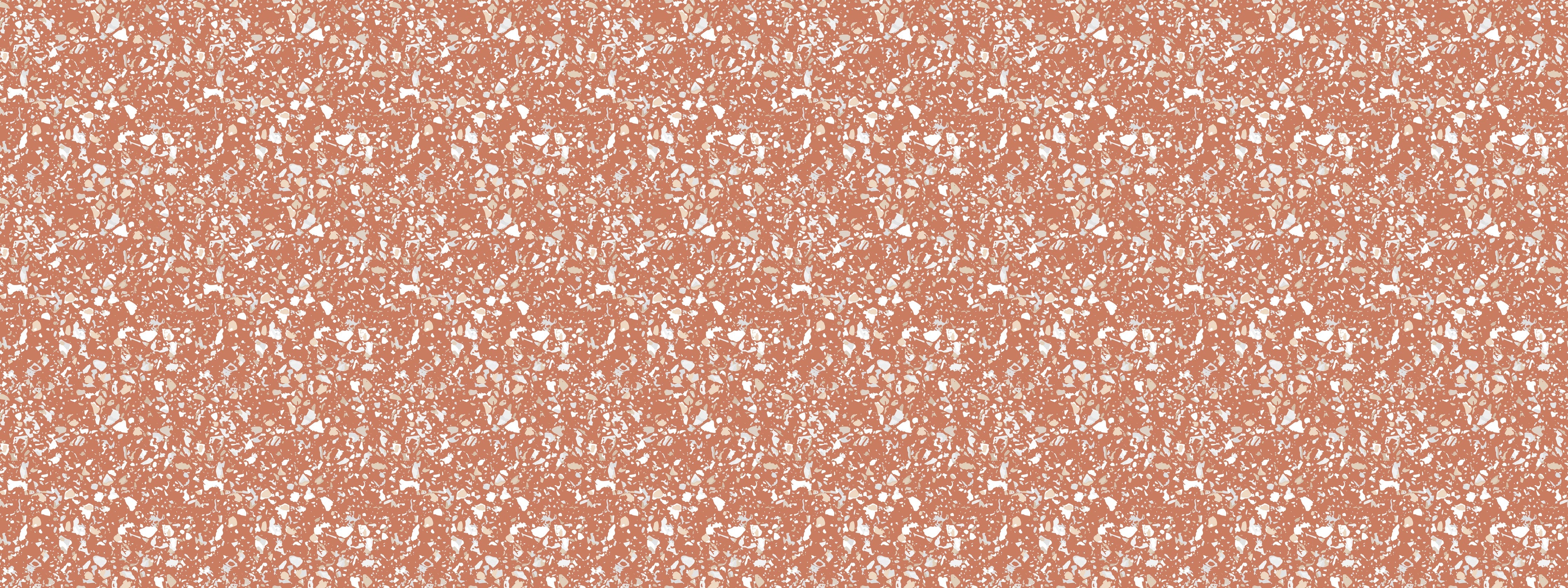 Waschbecken-Rückwand-Zartes florales Retro-Muster rostrot