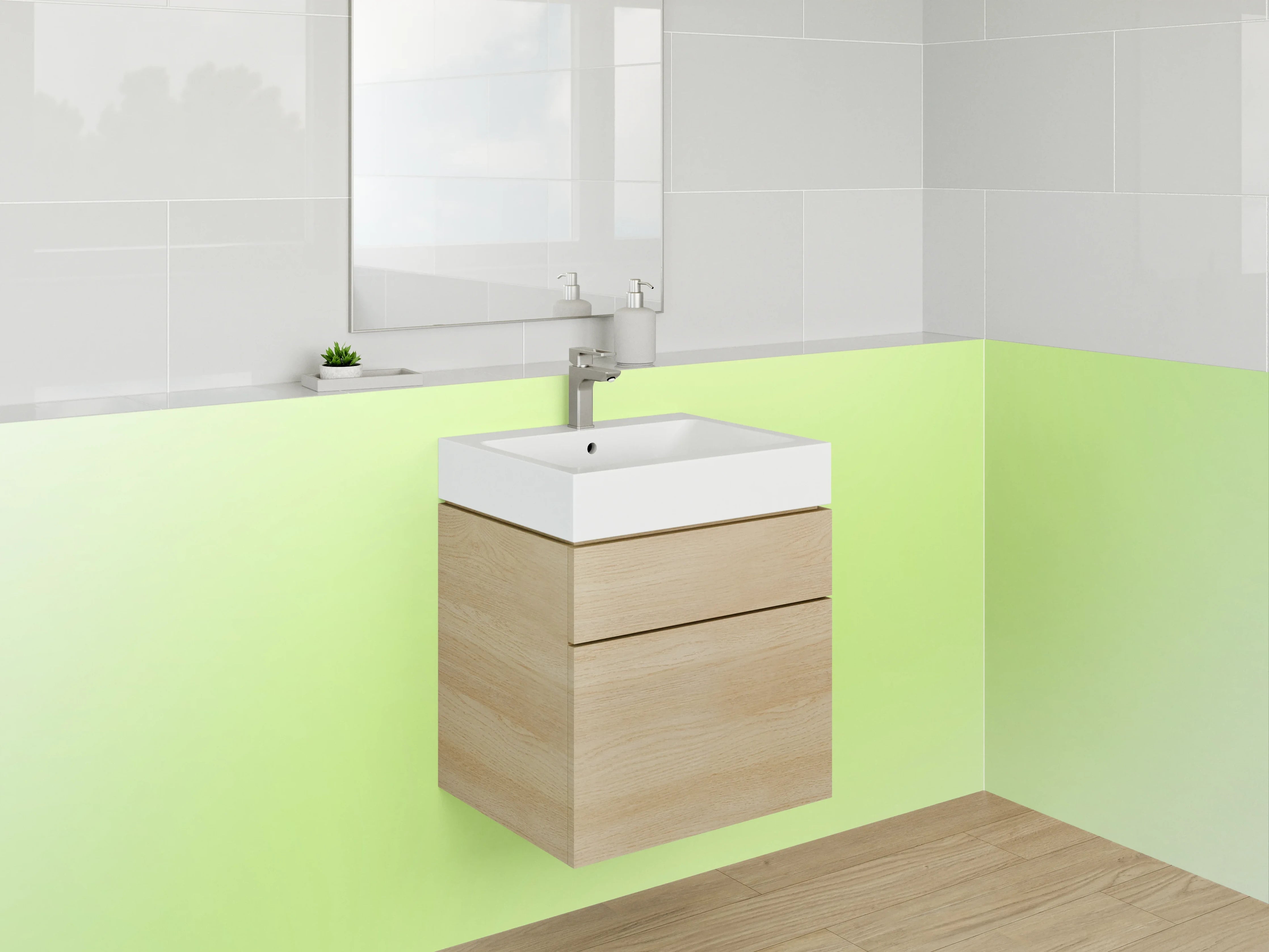 Waschbecken-Rückwand - Zeitlose Grautöne für moderne Badezimmerwände