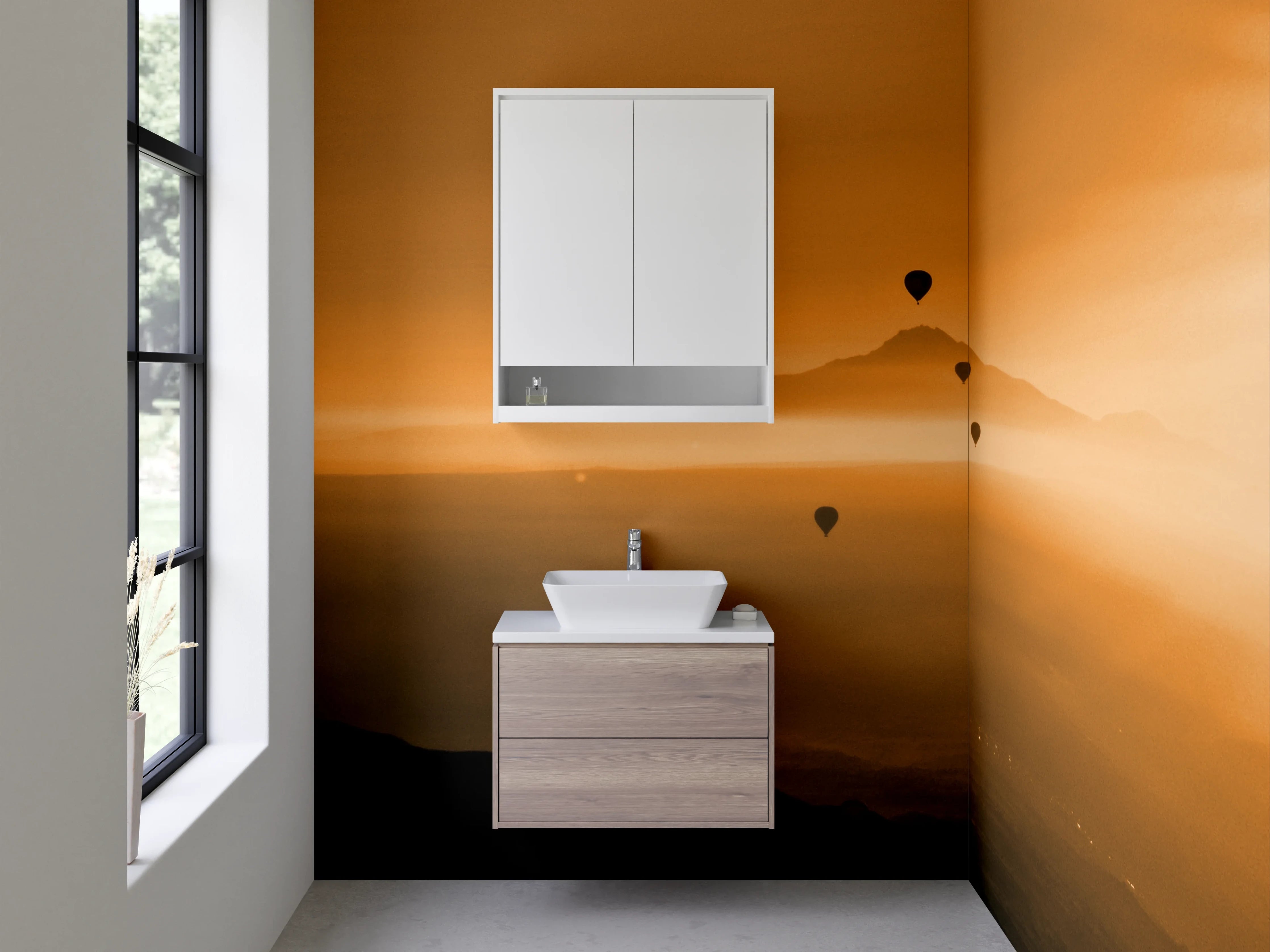 Waschbecken-Rückwand - Zeitlose Grautöne für moderne Waschrückwände