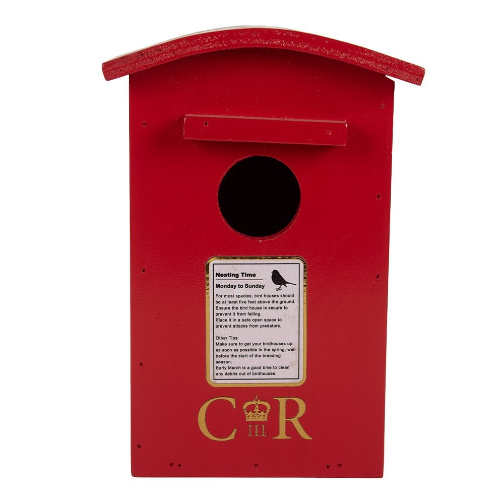 Vogelhaus 14x12x21 cm rotes Holz