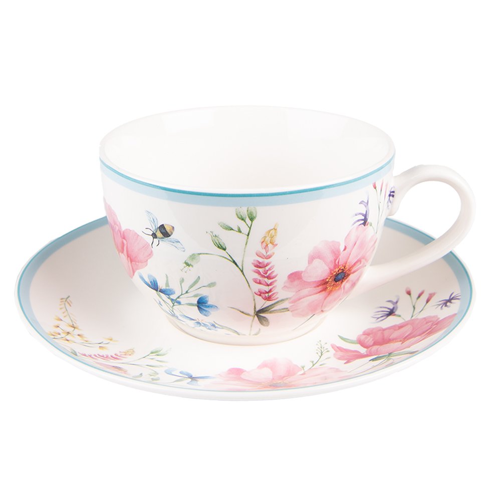 Tasse und Untertasse 12x8x10 cm / Ø 15x2 cm / 230 ml
