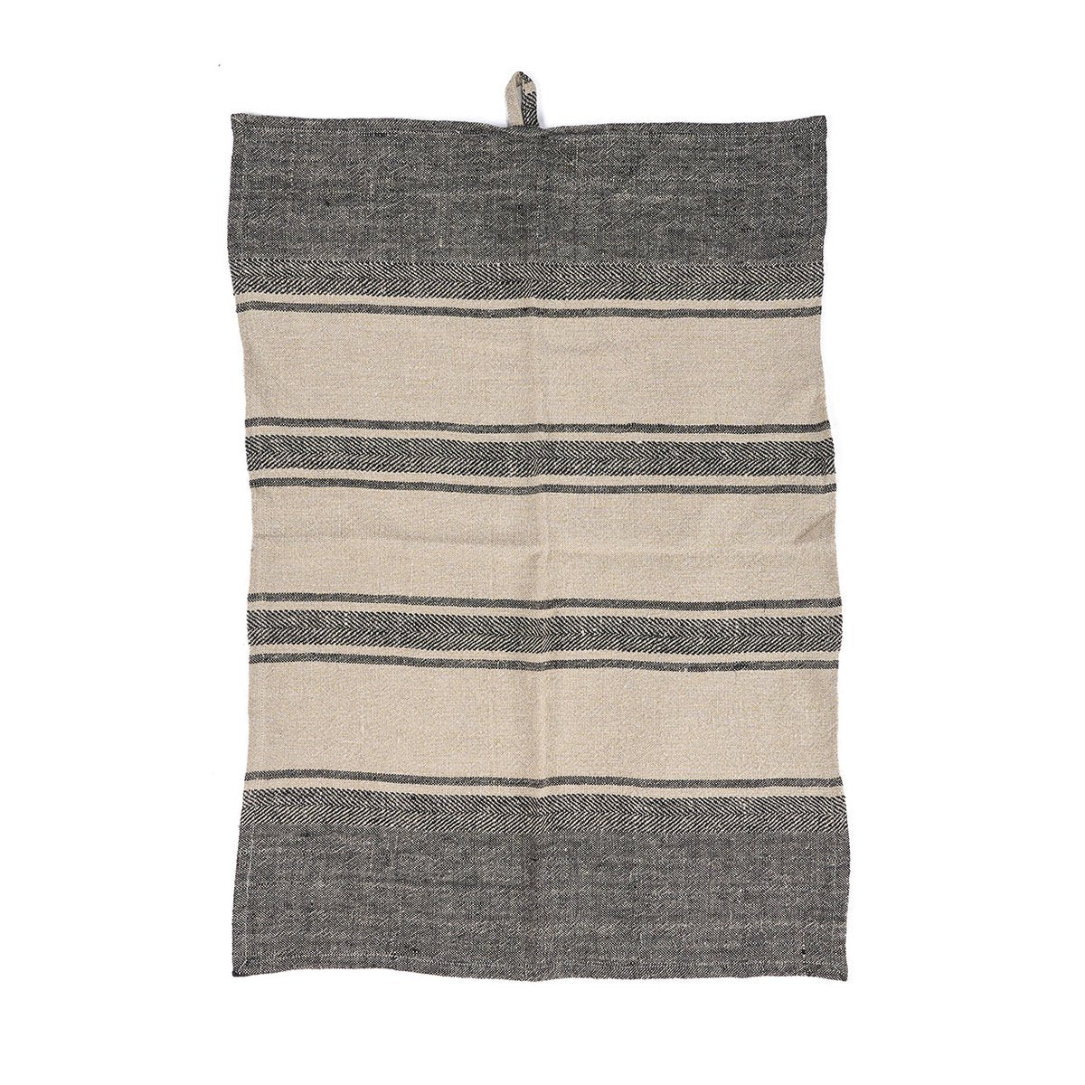 Das Linen Smudge Küchentuch – Naturschwarz – 50 x 70