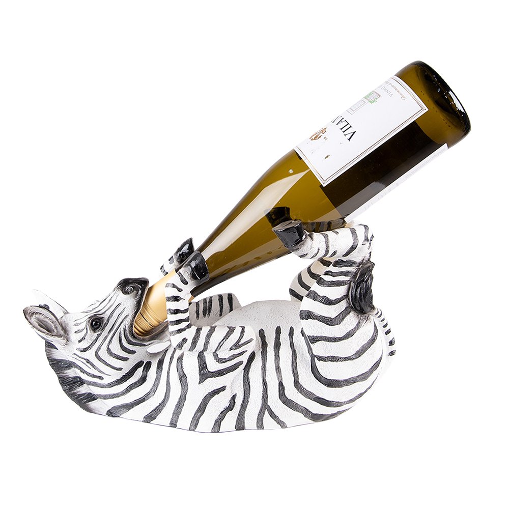 Weinregal Zebra 32x12x18 cm schwarzer Plastikflaschenregal