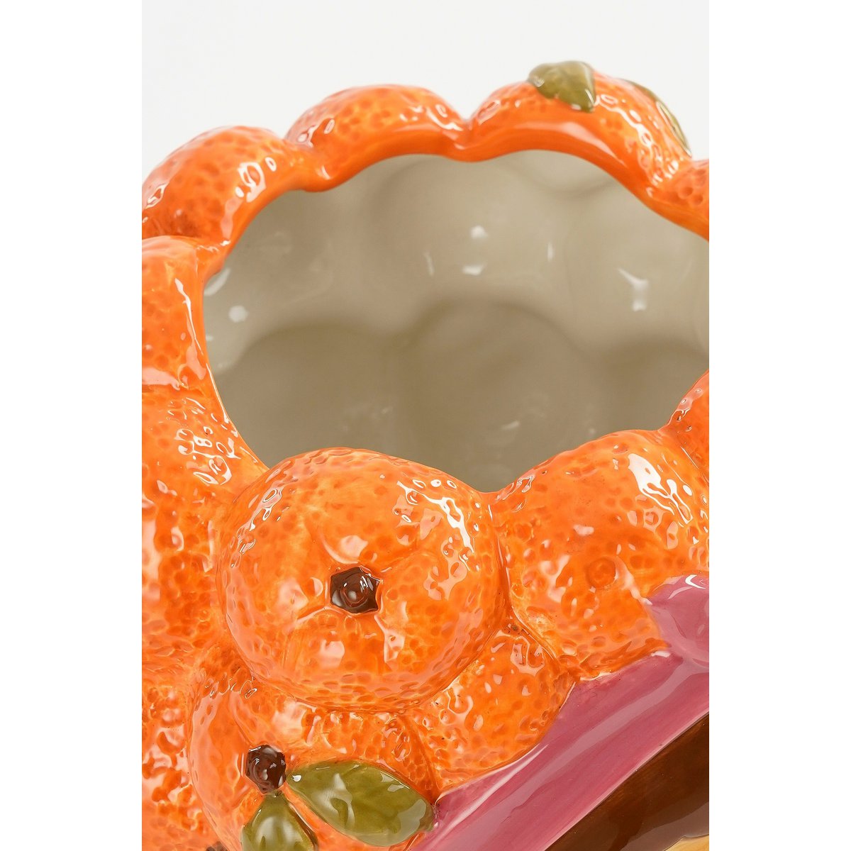 Blumentopf in Funny Orange