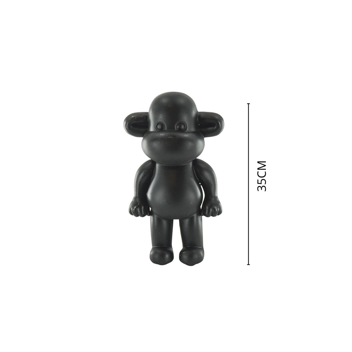 Ornament - Affenfigur 'The Legend'- Polyresin - Schwarz - 20,5x13,5x35 cm