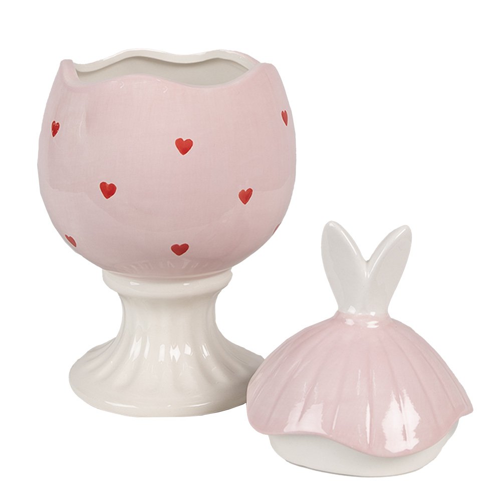 Lager Jar Egg Ø 13x25 cm rosa Keramik