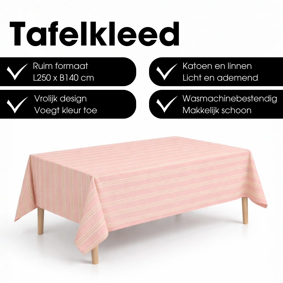 Tischdecke Rosa