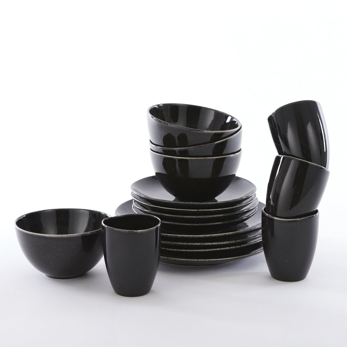 Geschirrset Tabo Schwarz