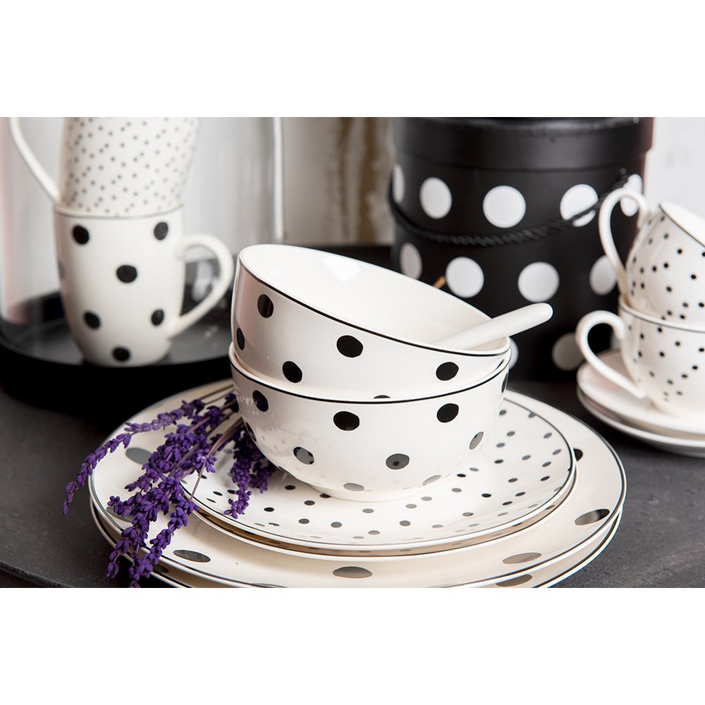 Tasse und Untertasse 12x9x6 cm / Ø 14x2 cm / 250 ml