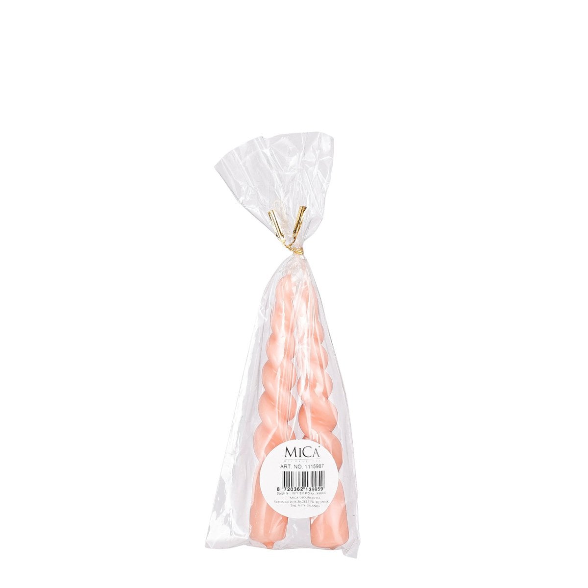 Tafelkerze Twist Pink