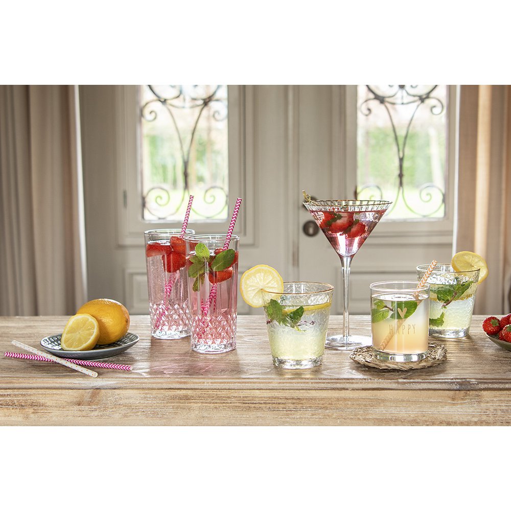 Wasserglas 320 ml Trinkbecher aus transparentem Glas