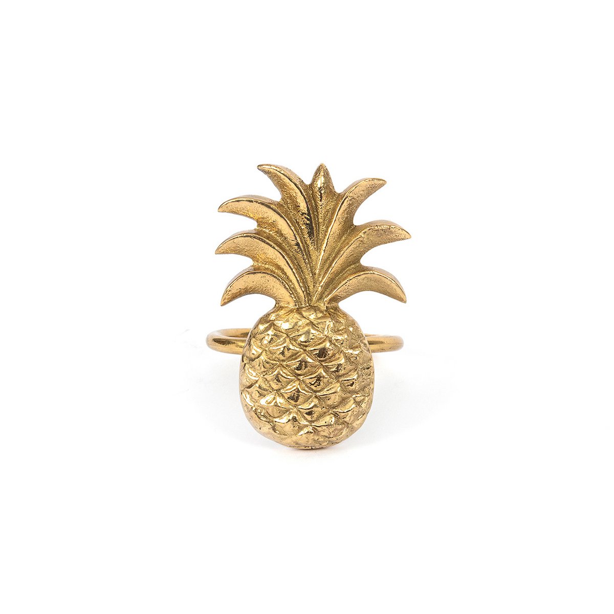 Der Ananas-Serviettenring – Gold
