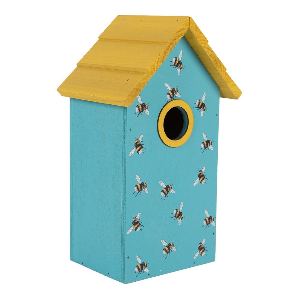 Vogelhaus 15x10x22 cm blaues Holz