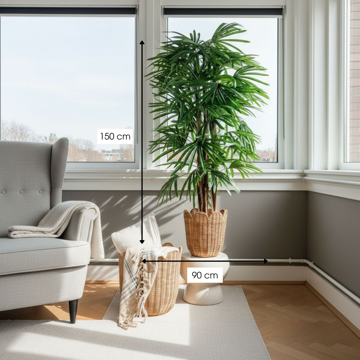 Künstliche Pflanze Raphis Palm Green