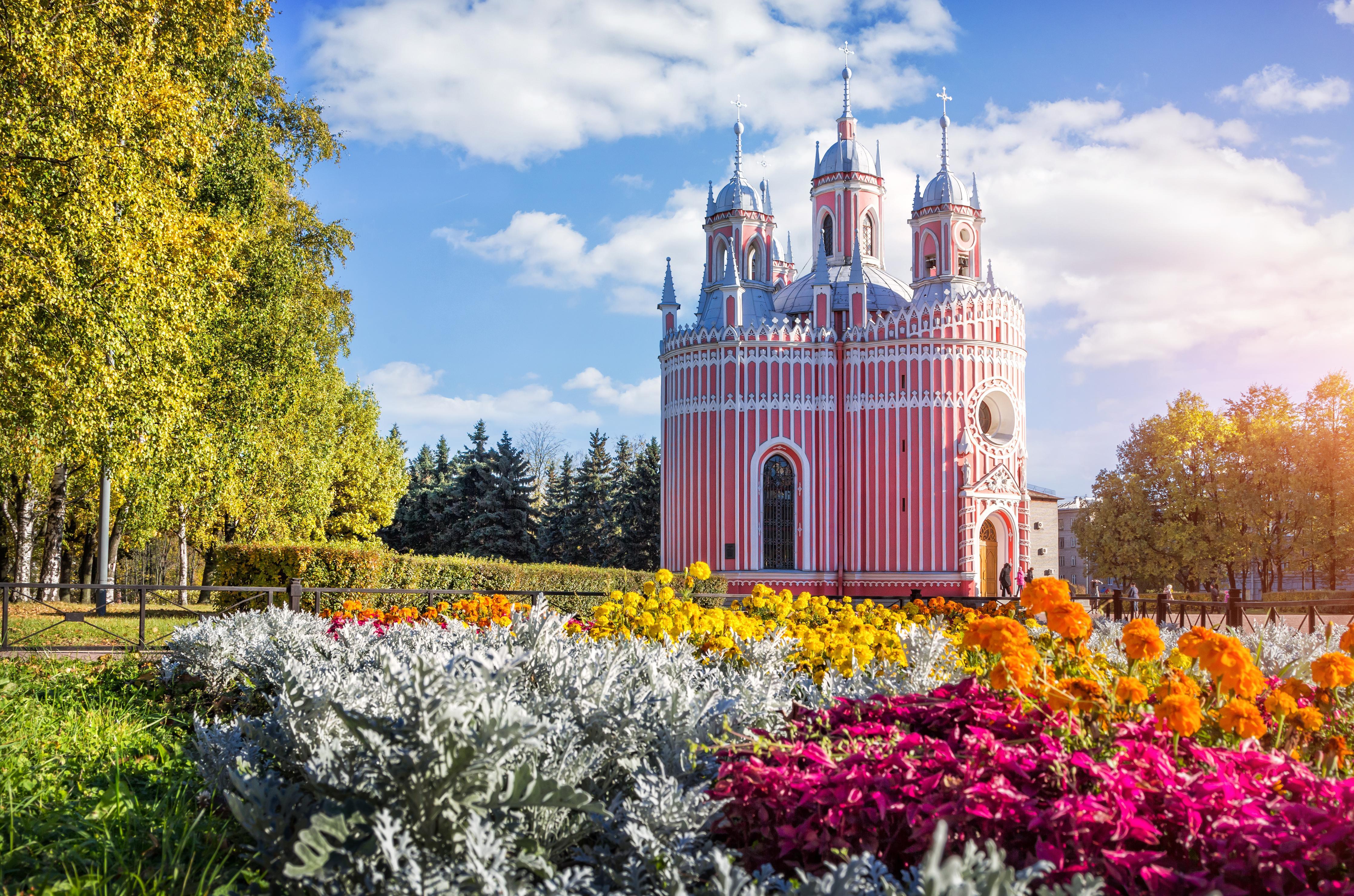 Spritzschutz-Spritzschutz - Rötliche Kirche in St. Petersburg