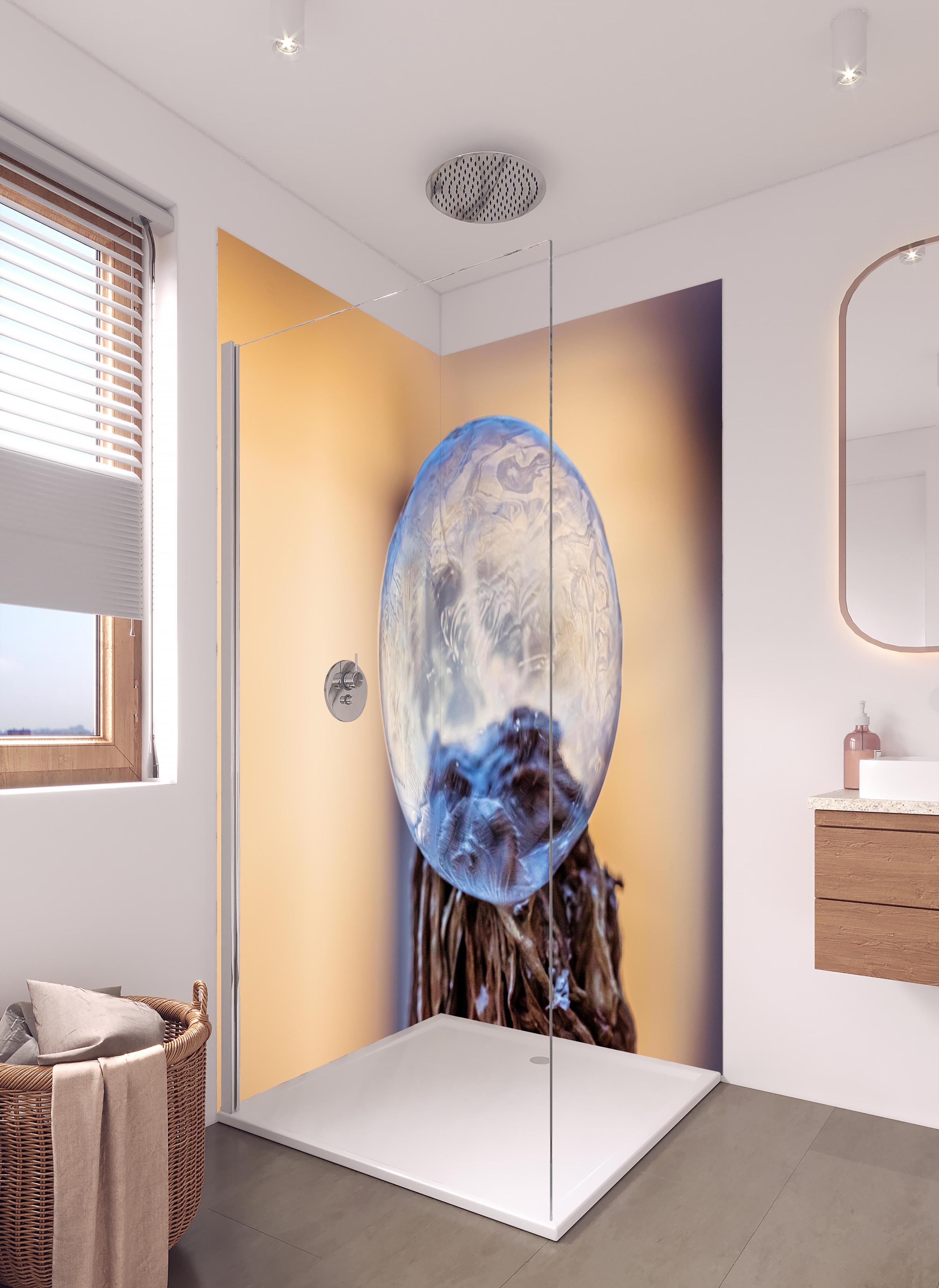 Duschrückwand - Gefrorene Blase Illustration