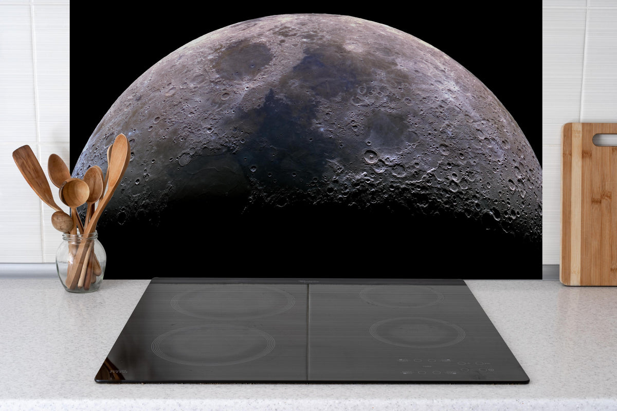 Spritzschutz - Detailreiches Bild einer Mondsichel
